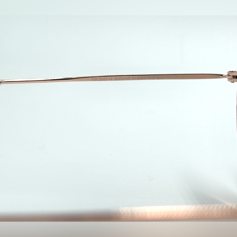 Ray-Ban RB3647n Sunglasses Round Double Bridge Polished Copper Brown Lens Round - Picture 10 of 11